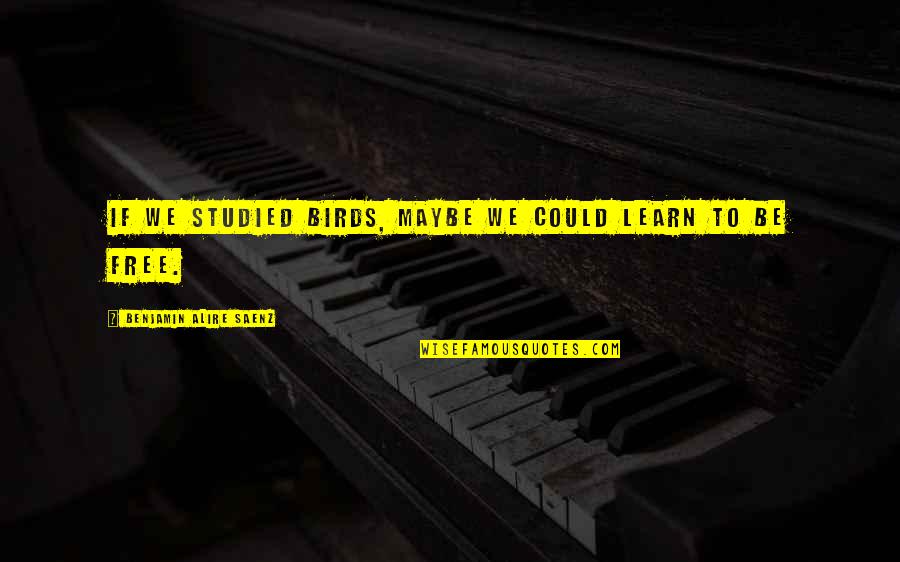 Im Old Gregg Quotes By Benjamin Alire Saenz: If we studied birds, maybe we could learn Im Old Gregg Quotes By Benjamin Alire Saenz: If we studied birds, maybe we could learn