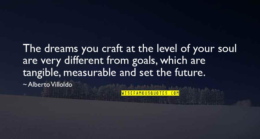 I'm On A Different Level Quotes By Alberto Villoldo: The dreams you craft at the level of
