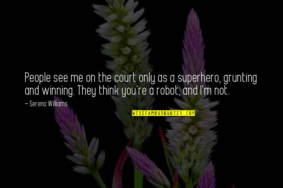 I'm Only Me Quotes By Serena Williams: People see me on the court only as