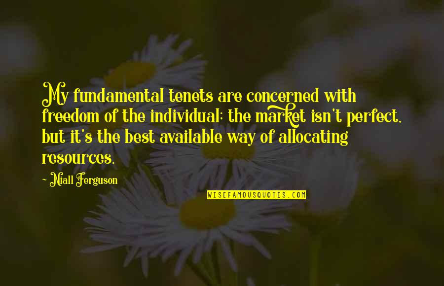 I'm Perfect In My Own Way Quotes By Niall Ferguson: My fundamental tenets are concerned with freedom of