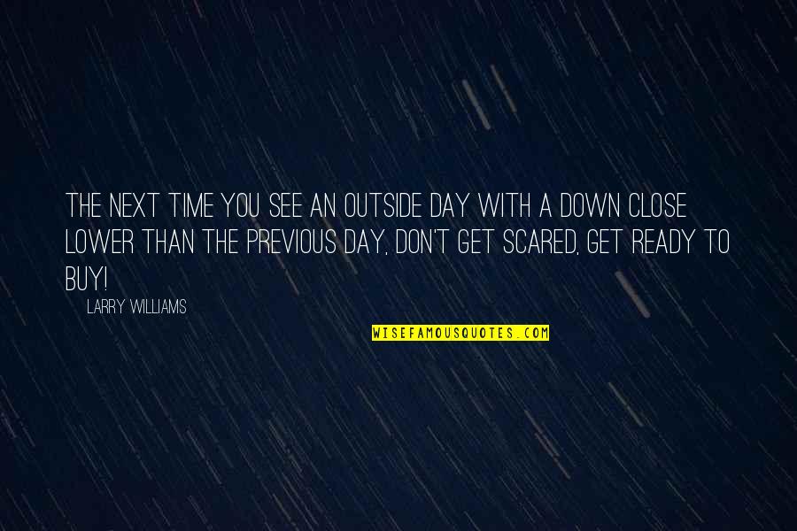 I'm Scared To Get Close Quotes By Larry Williams: The next time you see an outside day