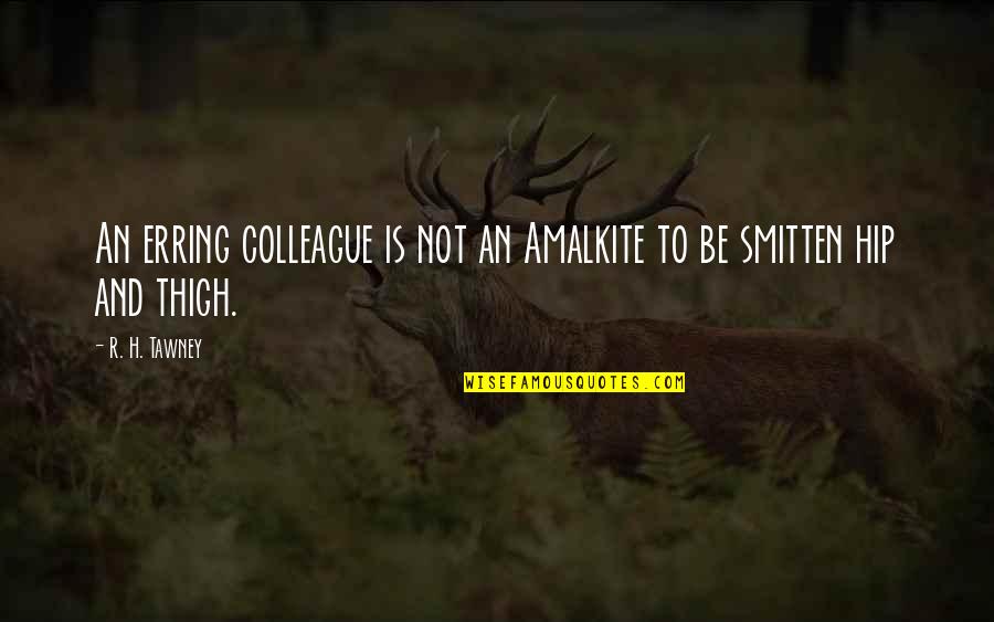 I'm Smitten Quotes By R. H. Tawney: An erring colleague is not an Amalkite to