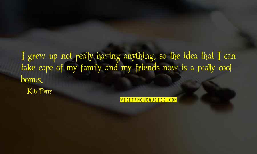 I'm So Cool That Quotes By Katy Perry: I grew up not really having anything, so