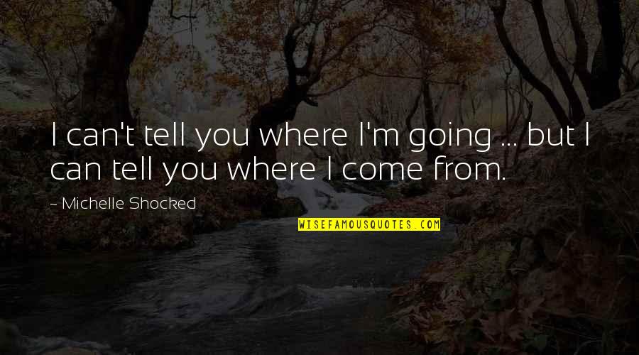 I'm So Shocked Quotes By Michelle Shocked: I can't tell you where I'm going ...