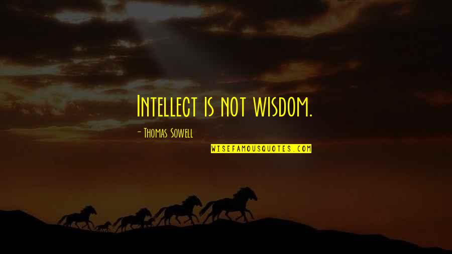 I'm Sorry I Can't Help Quotes By Thomas Sowell: Intellect is not wisdom.