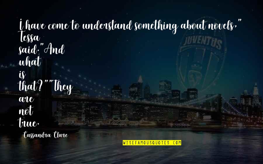 I'm The King Of The Castle Hooper Quotes By Cassandra Clare: I have come to understand something about novels,"