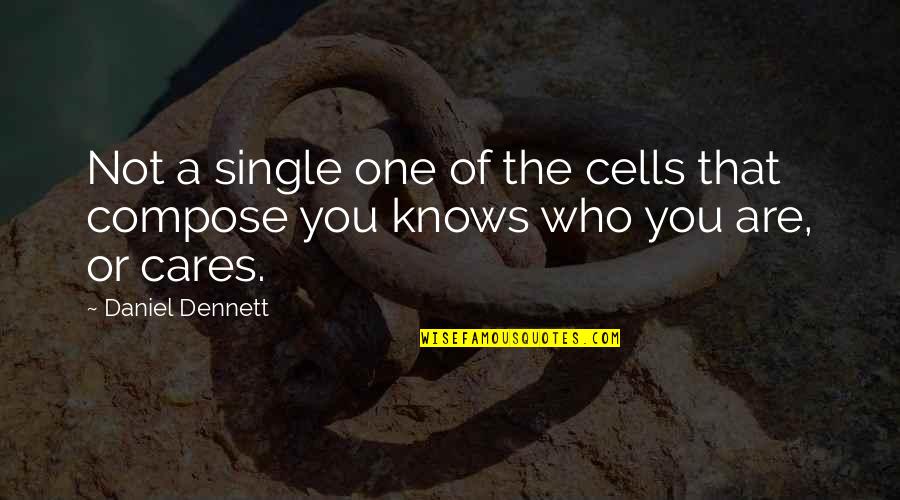 I'm The Only One Who Cares Quotes By Daniel Dennett: Not a single one of the cells that