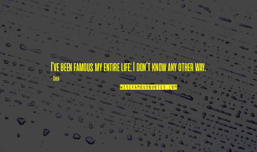 I'm Turning 40 Quotes By Cher: I've been famous my entire life; I don't