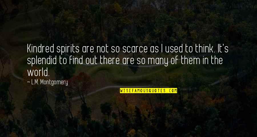 I'm Used To It Quotes By L.M. Montgomery: Kindred spirits are not so scarce as I