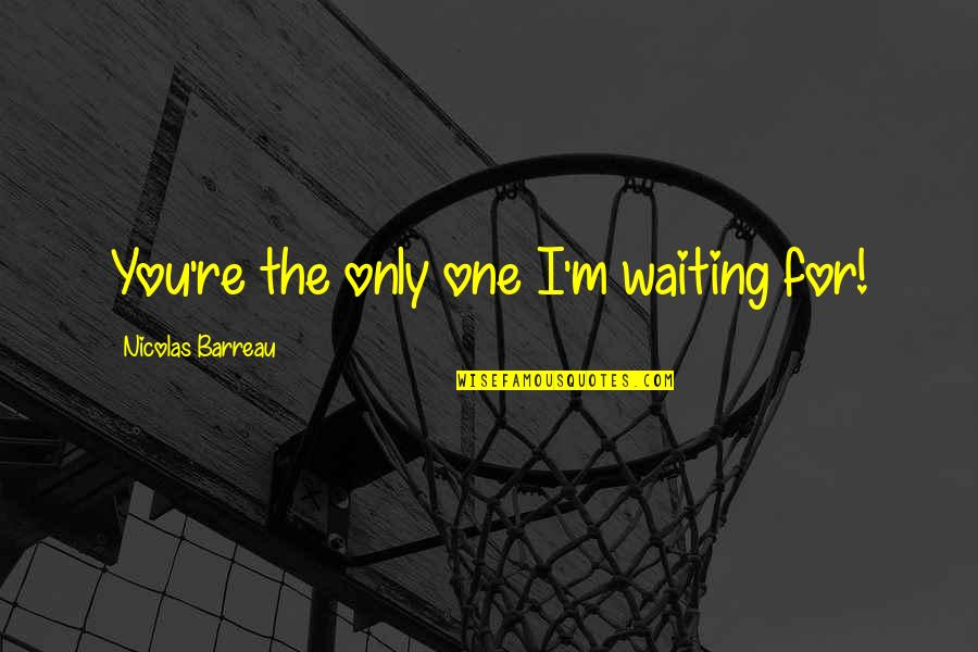 I'm Waiting For Quotes By Nicolas Barreau: You're the only one I'm waiting for!