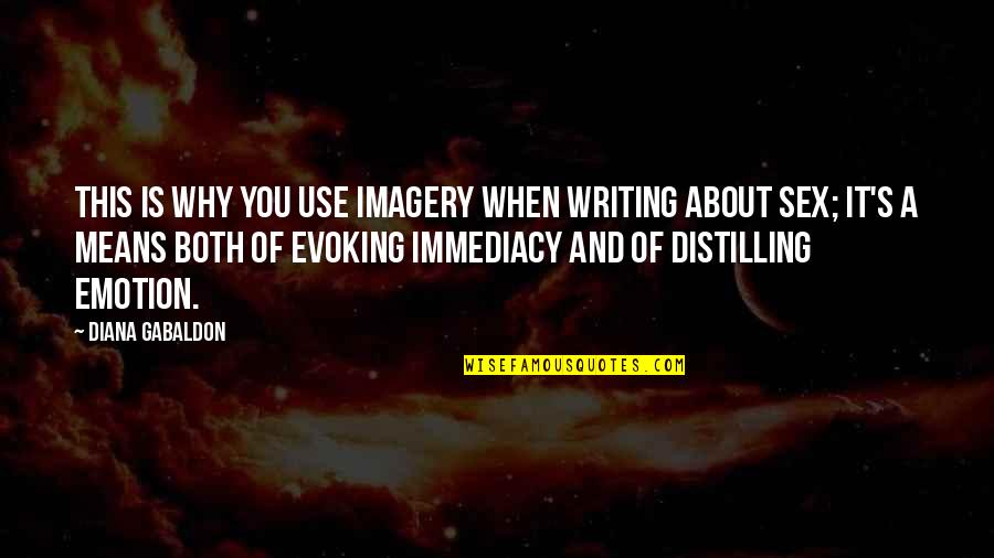 Imagery In Writing Quotes By Diana Gabaldon: This is why you use imagery when writing