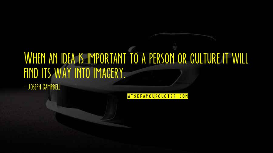 Imagery Quotes By Joseph Campbell: When an idea is important to a person