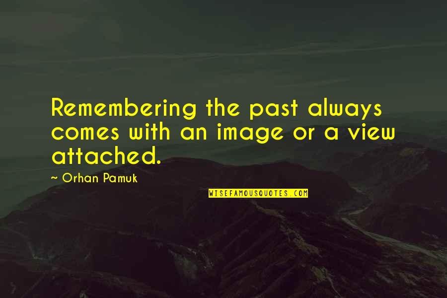 Images An Quotes By Orhan Pamuk: Remembering the past always comes with an image