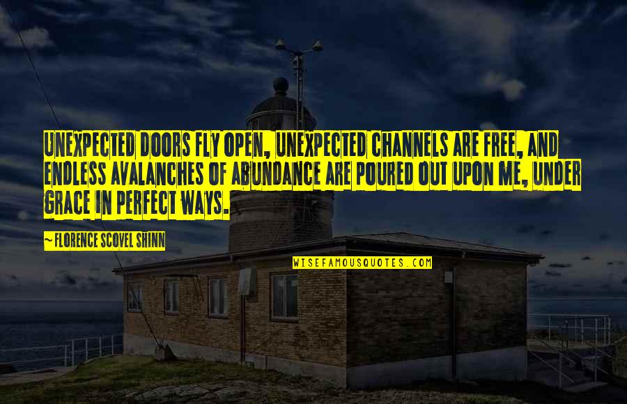 Images Of Wise Sayings And Quotes By Florence Scovel Shinn: Unexpected doors fly open, unexpected channels are free,