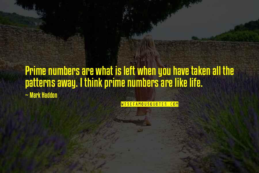 Imagin Ci Jelent Se Quotes By Mark Haddon: Prime numbers are what is left when you Imagin Ci Jelent Se Quotes By Mark Haddon: Prime numbers are what is left when you