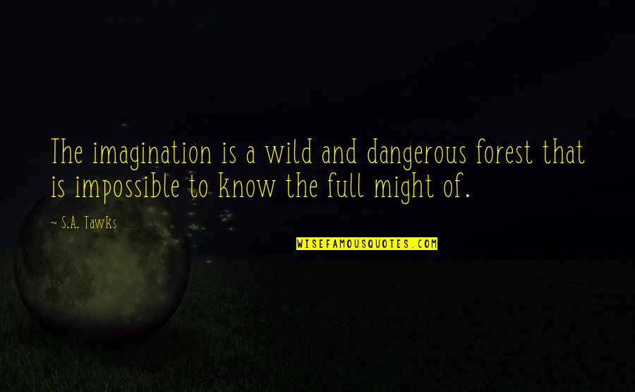 Imagination And Reading Quotes By S.A. Tawks: The imagination is a wild and dangerous forest