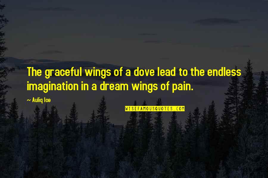 Imagination And Success Quotes By Auliq Ice: The graceful wings of a dove lead to
