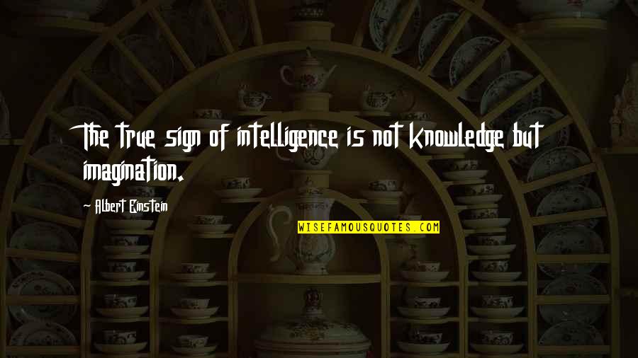 Imagination Einstein Quotes By Albert Einstein: The true sign of intelligence is not knowledge