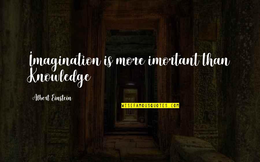 Imagination Einstein Quotes By Albert Einstein: Imagination is more imortant than Knowledge