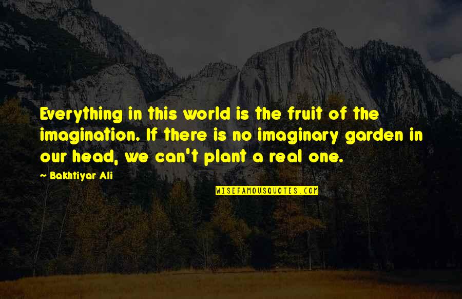 Imagination Is Everything Quotes By Bakhtiyar Ali: Everything in this world is the fruit of