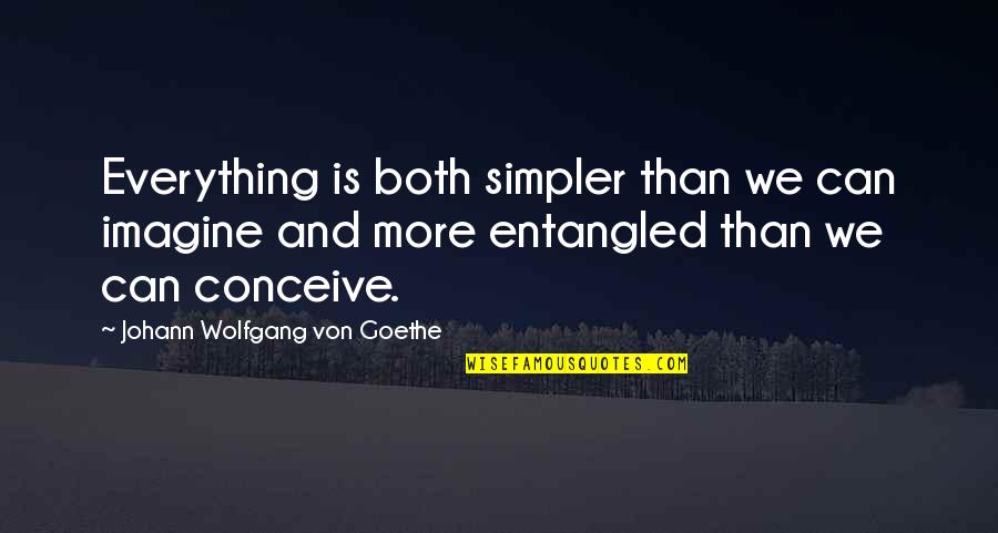 Imagination Is Everything Quotes By Johann Wolfgang Von Goethe: Everything is both simpler than we can imagine