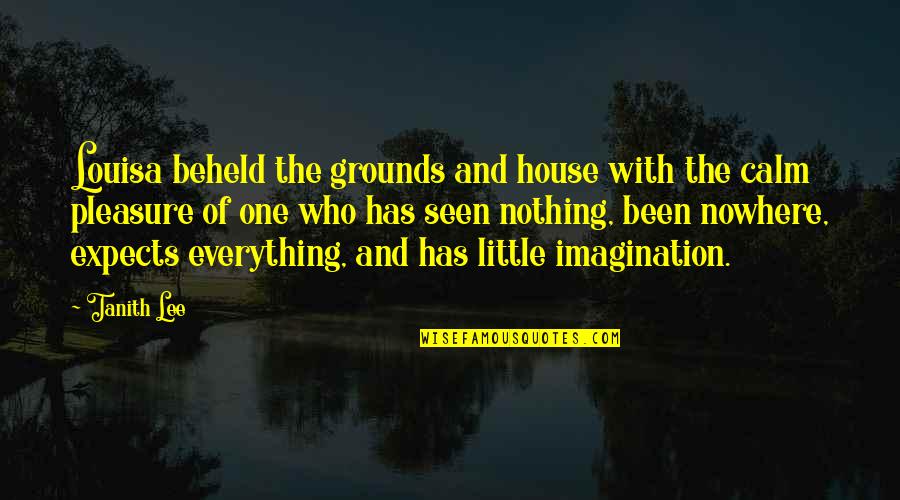 Imagination Is Everything Quotes By Tanith Lee: Louisa beheld the grounds and house with the