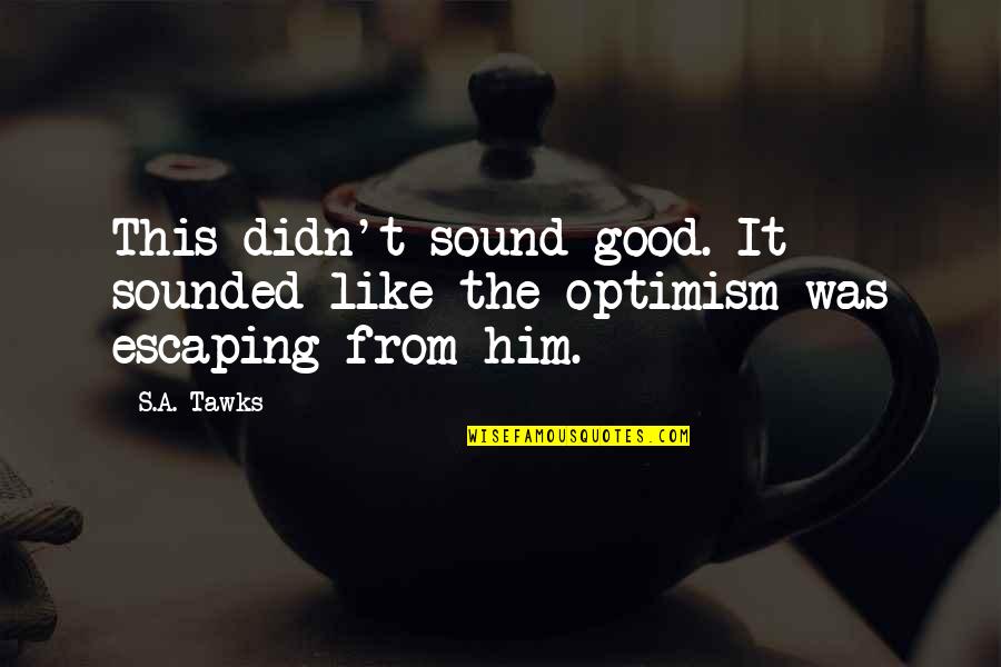Imagination Reading Quotes By S.A. Tawks: This didn't sound good. It sounded like the