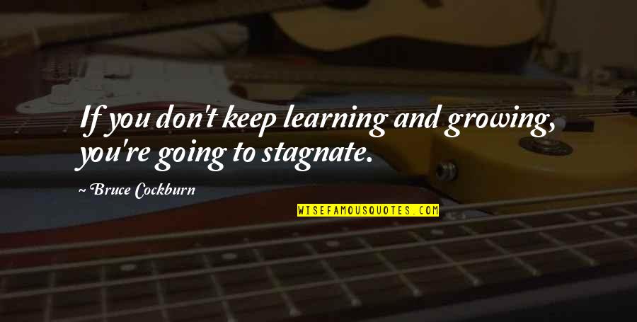 Imaginativa Casting Quotes By Bruce Cockburn: If you don't keep learning and growing, you're Imaginativa Casting Quotes By Bruce Cockburn: If you don't keep learning and growing, you're