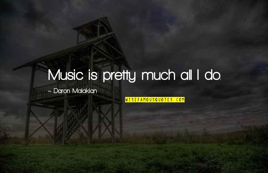 Imaginative Thinking Quotes By Daron Malakian: Music is pretty much all I do.
