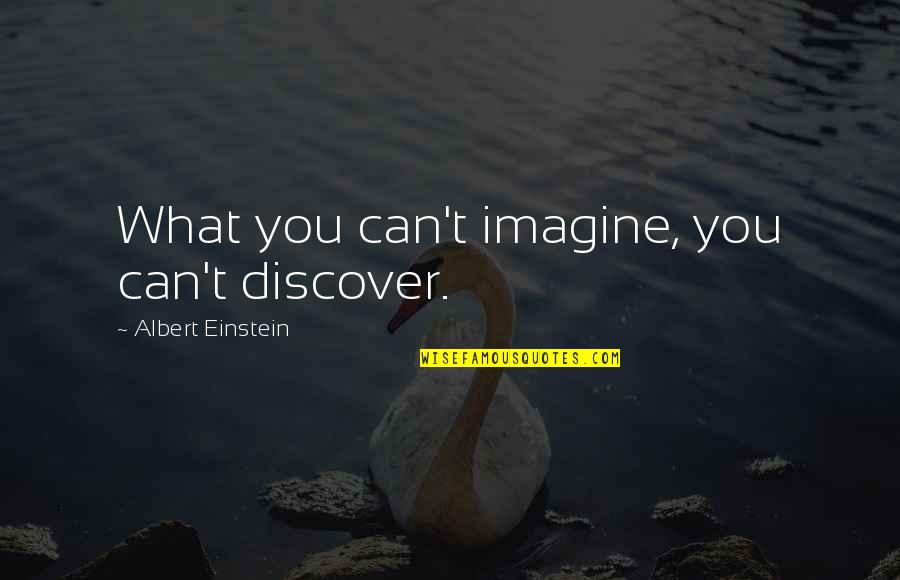 Imagine Quotes By Albert Einstein: What you can't imagine, you can't discover.