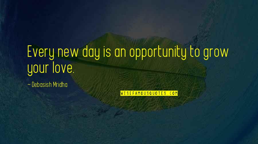 Imagine Theatre Quotes By Debasish Mridha: Every new day is an opportunity to grow