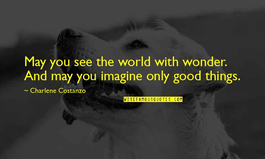 Imagine You Quotes By Charlene Costanzo: May you see the world with wonder. And