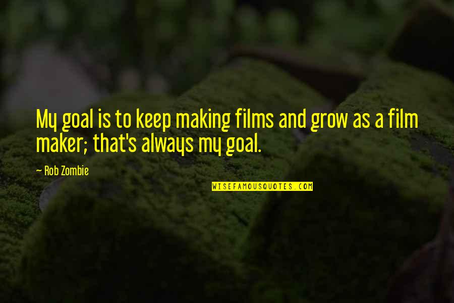 Imagineaza Ti Quotes By Rob Zombie: My goal is to keep making films and