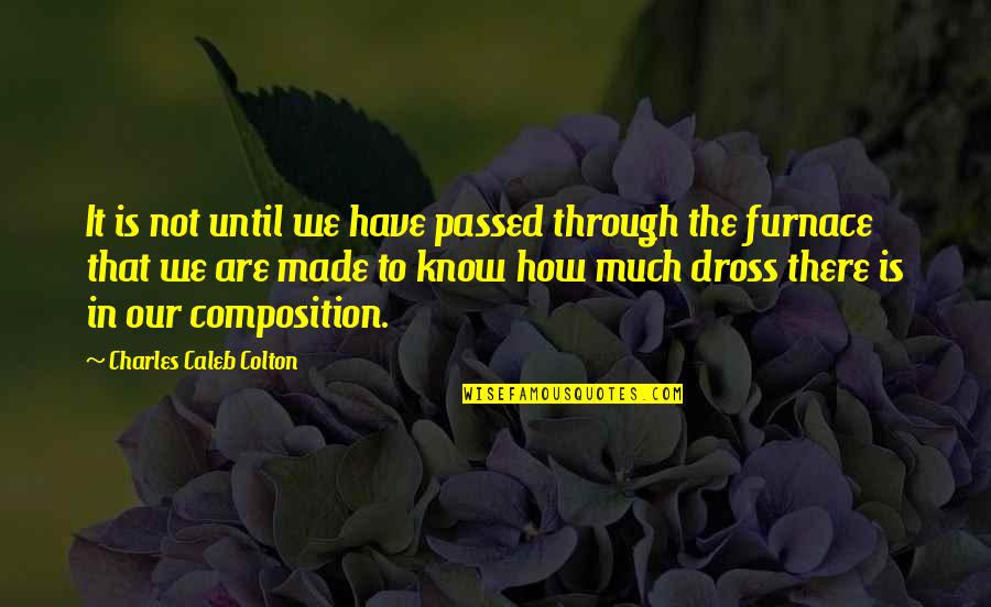 Imaginethats Quotes By Charles Caleb Colton: It is not until we have passed through