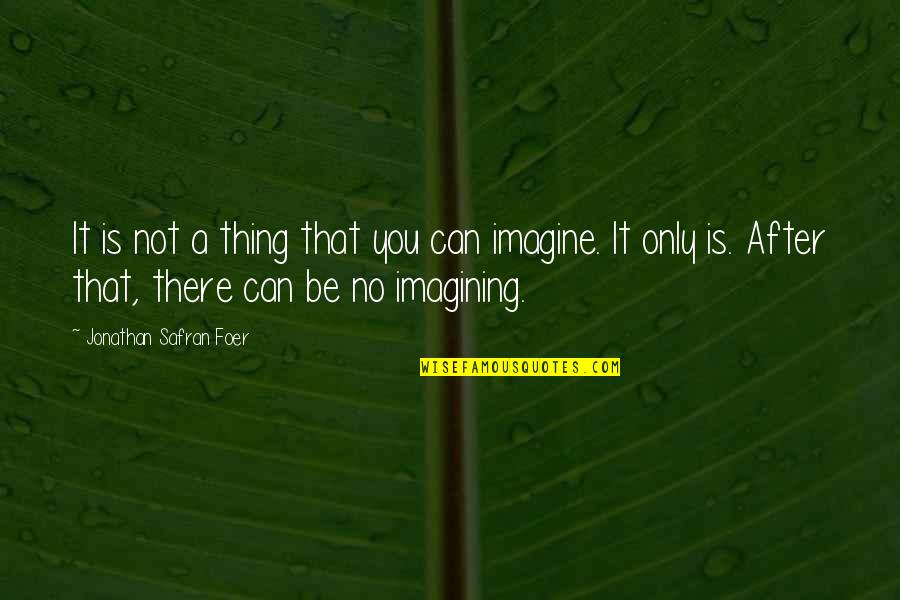 Imagining You Quotes By Jonathan Safran Foer: It is not a thing that you can Imagining You Quotes By Jonathan Safran Foer: It is not a thing that you can