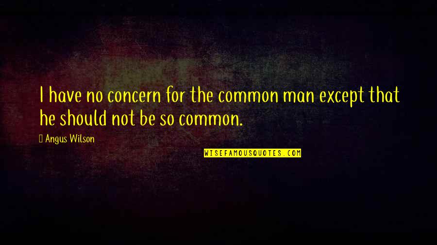 Imam Al Rida Quotes By Angus Wilson: I have no concern for the common man