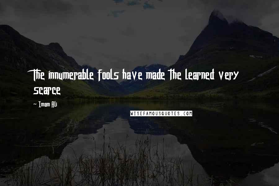 Imam Ali quotes: The innumerable fools have made the learned very scarce