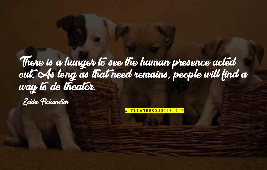 Imam Anwar Awlaki Quotes By Zelda Fichandler: There is a hunger to see the human