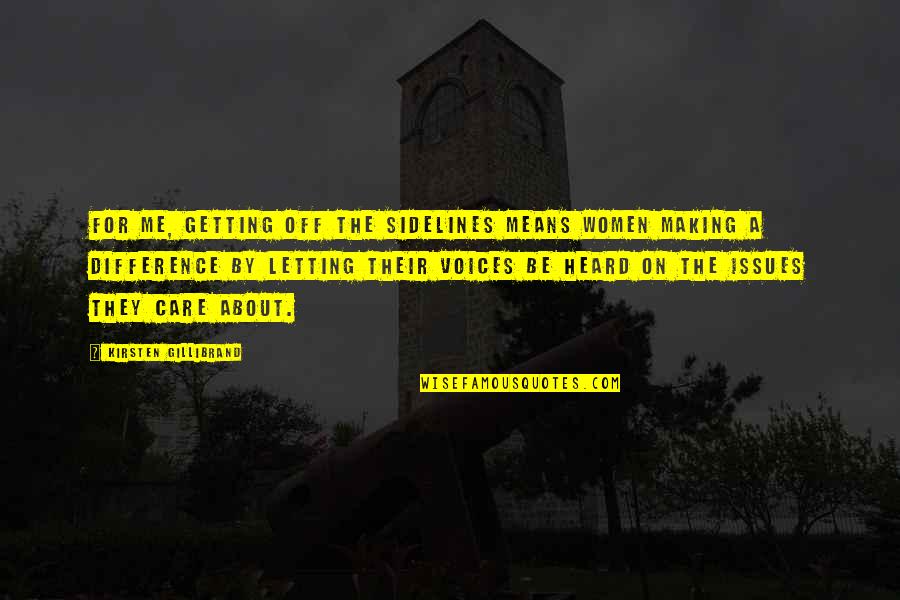 Imam Askari Quotes By Kirsten Gillibrand: For me, getting off the sidelines means women Imam Askari Quotes By Kirsten Gillibrand: For me, getting off the sidelines means women