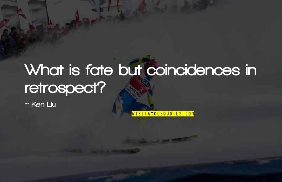 Imam Jamil Al Amin Quotes By Ken Liu: What is fate but coincidences in retrospect?