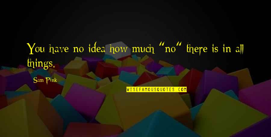 Iman Dangora Quotes By Sam Pink: You have no idea how much "no" there