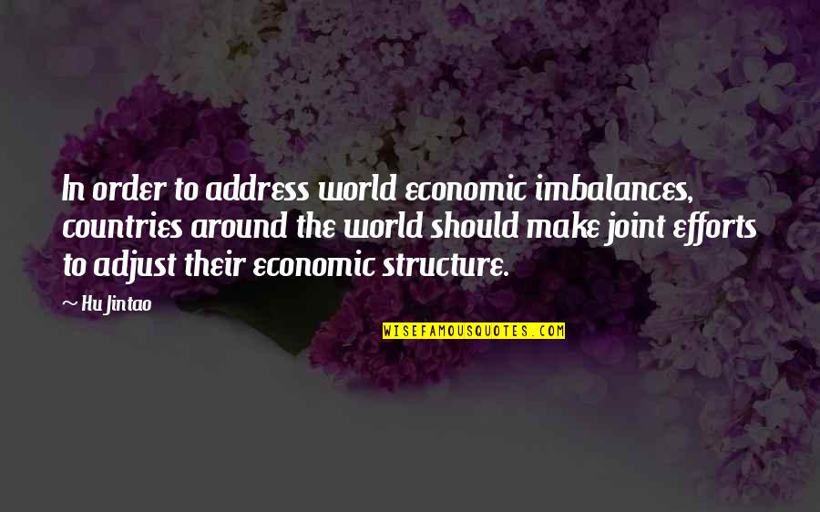 Imbalances Quotes By Hu Jintao: In order to address world economic imbalances, countries