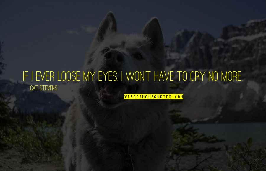Imemories Quotes By Cat Stevens: If I ever loose my eyes, I won't
