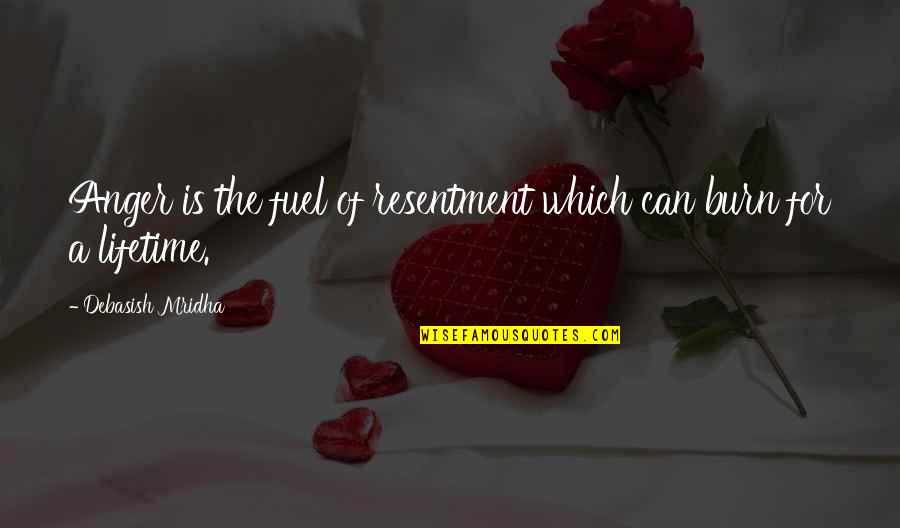 Imerman Angels Quotes By Debasish Mridha: Anger is the fuel of resentment which can Imerman Angels Quotes By Debasish Mridha: Anger is the fuel of resentment which can