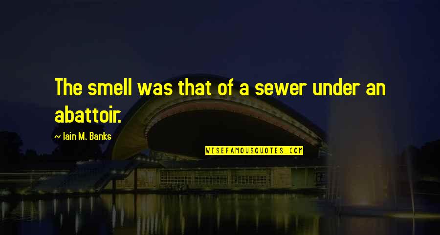 Immaculate Election Quotes By Iain M. Banks: The smell was that of a sewer under