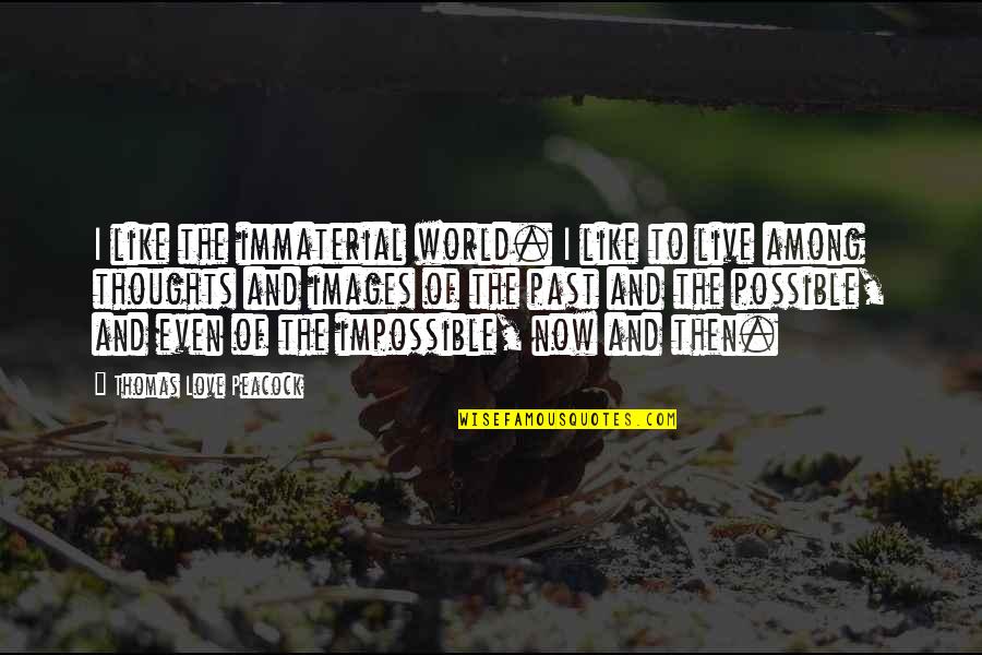 Immaterial Quotes By Thomas Love Peacock: I like the immaterial world. I like to