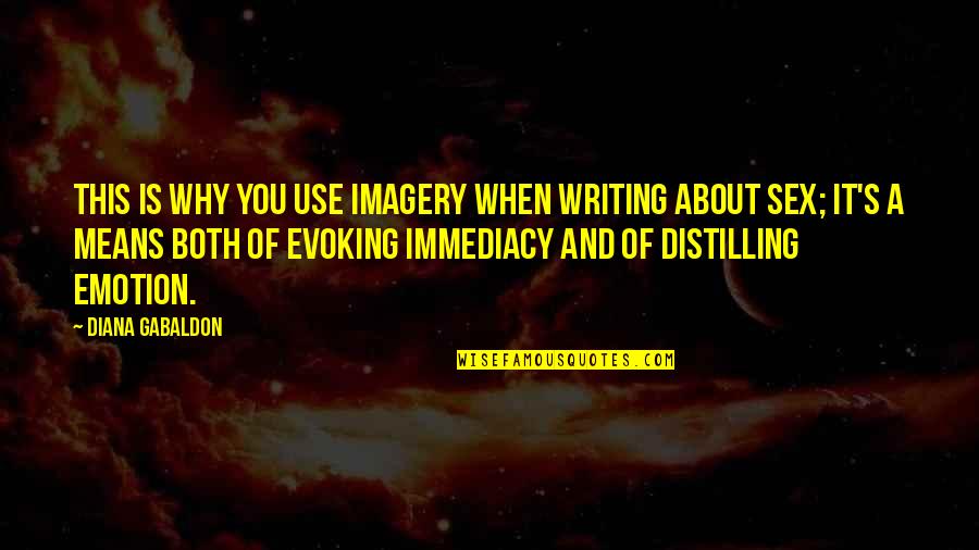 Immediacy Quotes By Diana Gabaldon: This is why you use imagery when writing