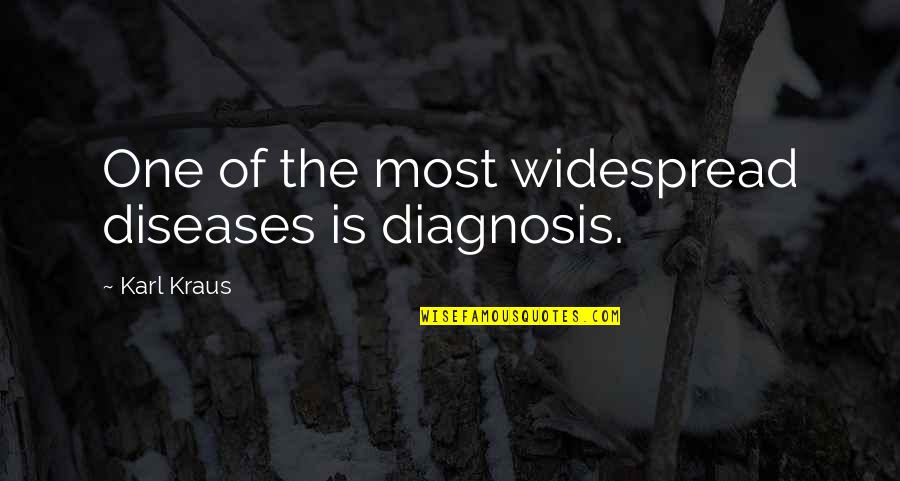 Immensity Crossword Quotes By Karl Kraus: One of the most widespread diseases is diagnosis.