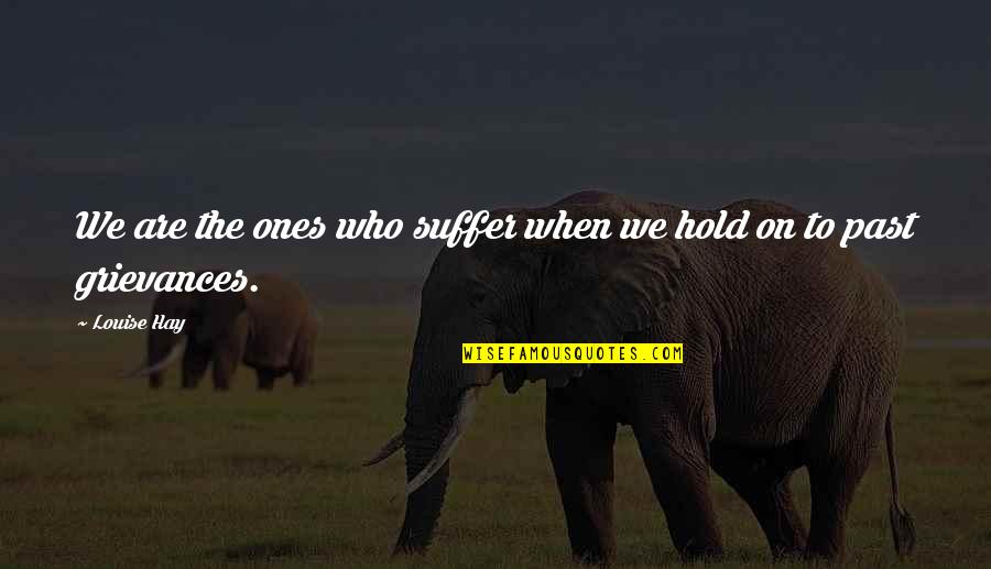 Immobilising Stuff Quotes By Louise Hay: We are the ones who suffer when we