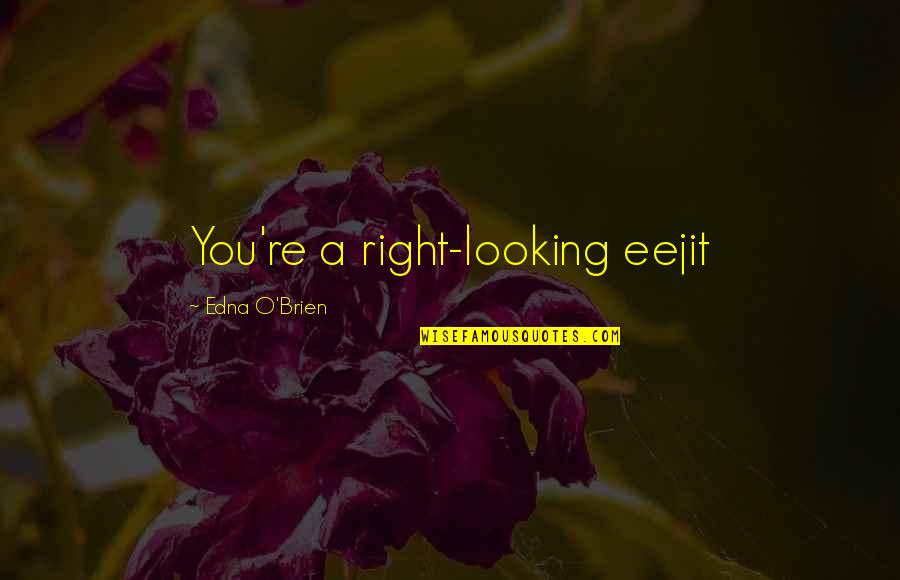 Immunisations Uk Quotes By Edna O'Brien: You're a right-looking eejit
